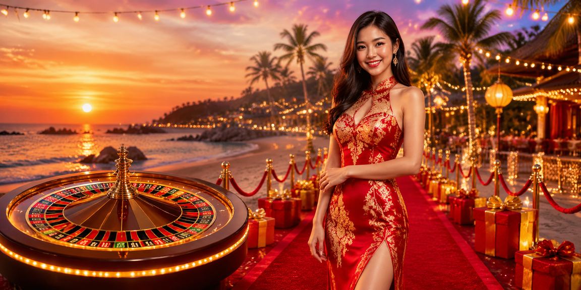 Người chơi roulette trực tuyến tại bãi biển Phú Quốc với điện thoại trong tay
